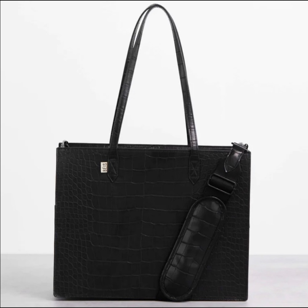 BEIS mini work tote in croc
